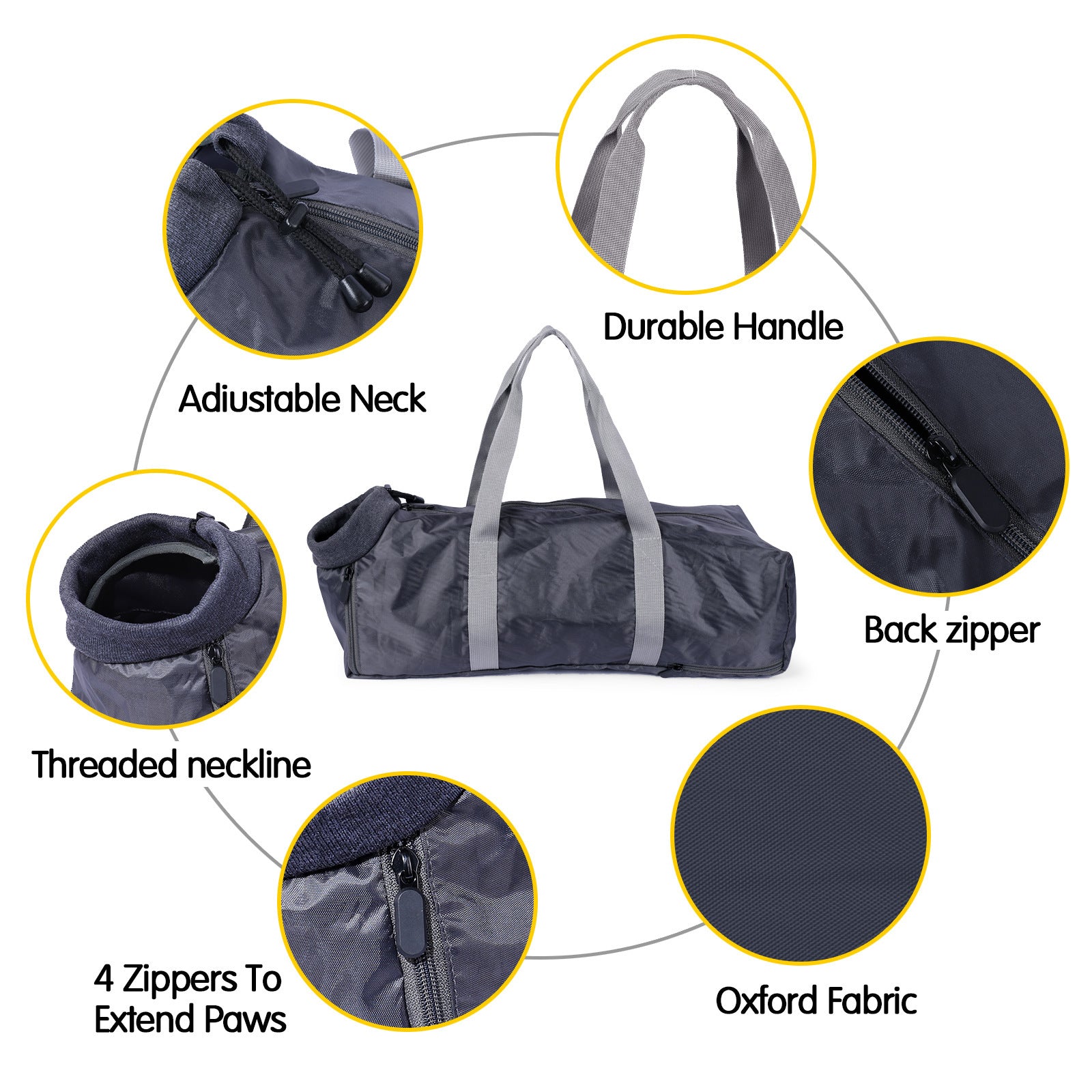 Double-Lined Cat Travel Bag – Anti-Scratch & Bite Resistant Pet Carrier