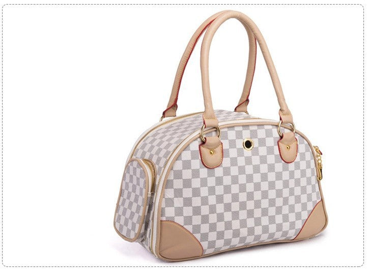 Stylish PU Leather Pet Carrier Bag – Breathable, Lightweight & Durable