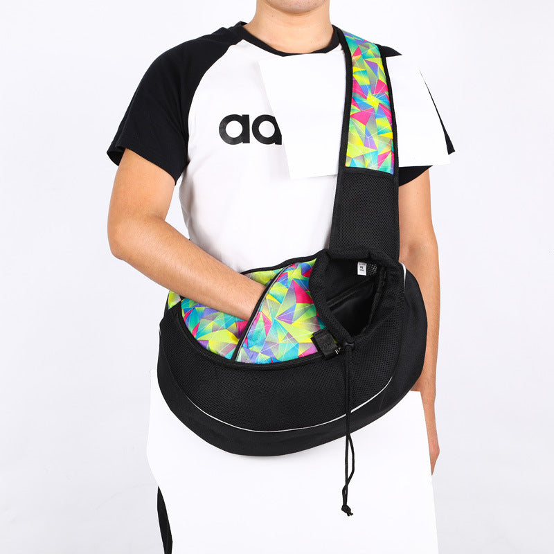 Portable Dog & Cat Sling Carrier – Hands-Free Crossbody Pet Bag for Travel & Outdoor