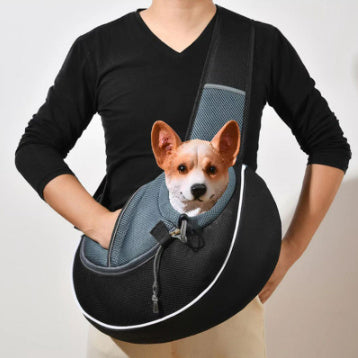 Portable Dog & Cat Sling Carrier – Hands-Free Crossbody Pet Bag for Travel & Outdoor