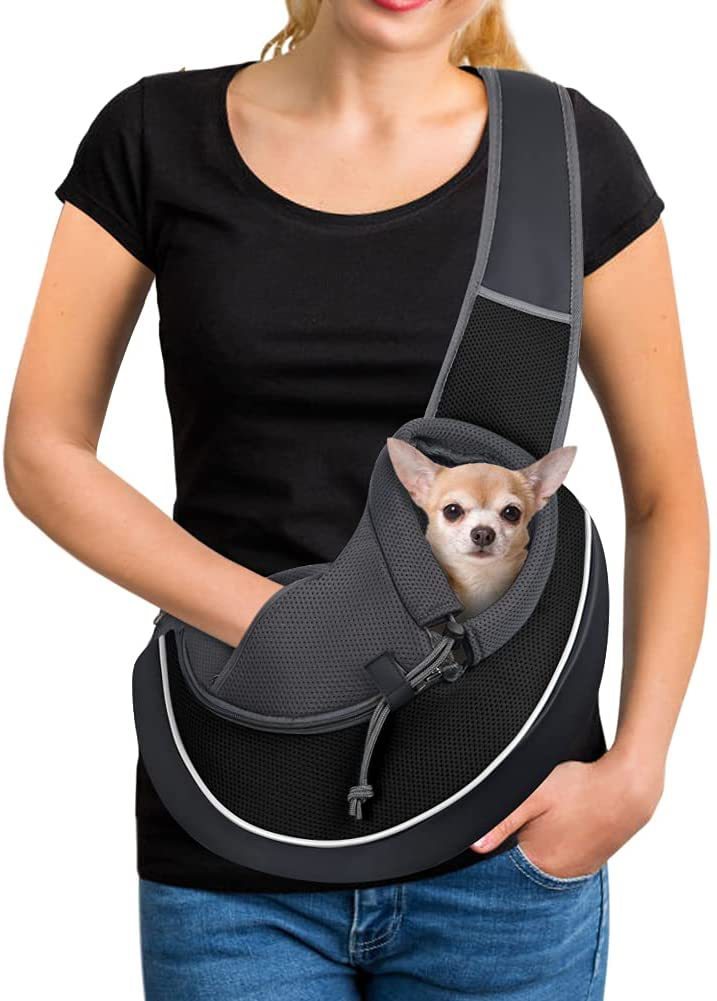Portable Dog & Cat Sling Carrier – Hands-Free Crossbody Pet Bag for Travel & Outdoor