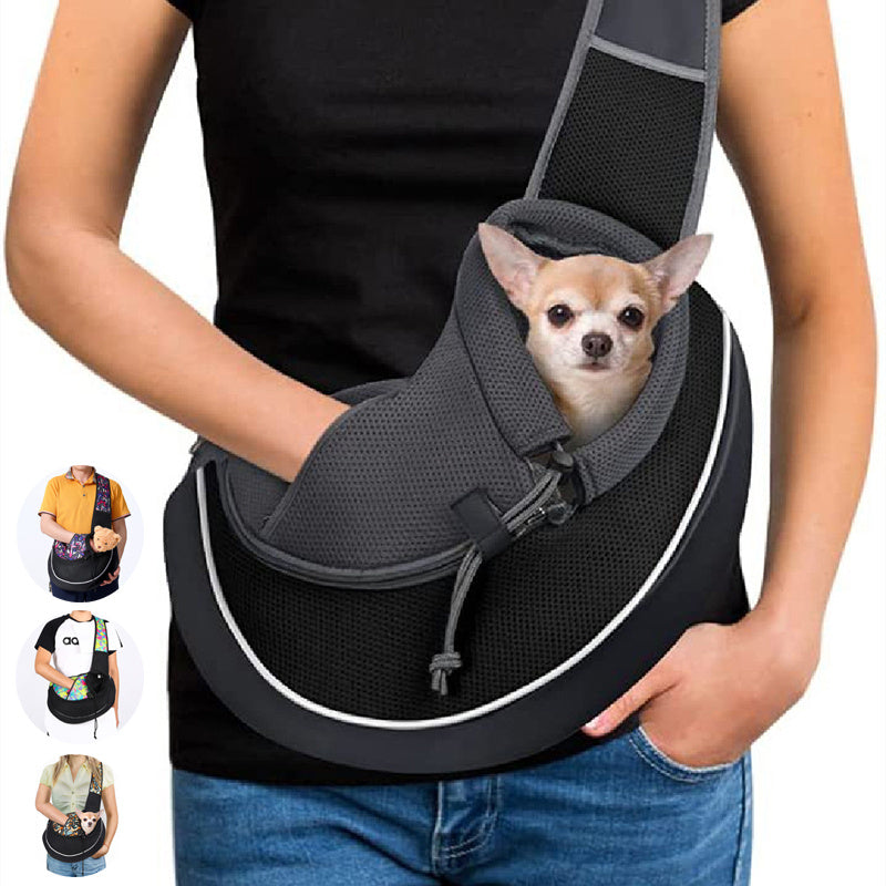 Portable Dog & Cat Sling Carrier – Hands-Free Crossbody Pet Bag for Travel & Outdoor