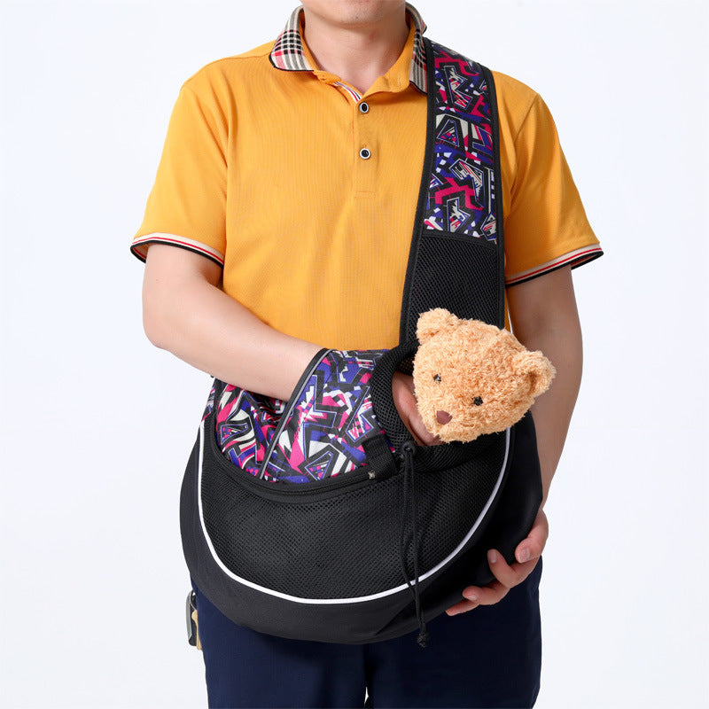 Portable Dog & Cat Sling Carrier – Hands-Free Crossbody Pet Bag for Travel & Outdoor