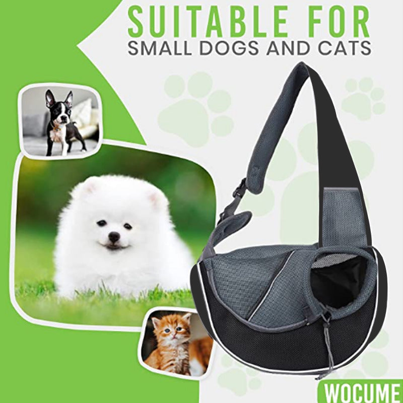 Portable Dog & Cat Sling Carrier – Hands-Free Crossbody Pet Bag for Travel & Outdoor
